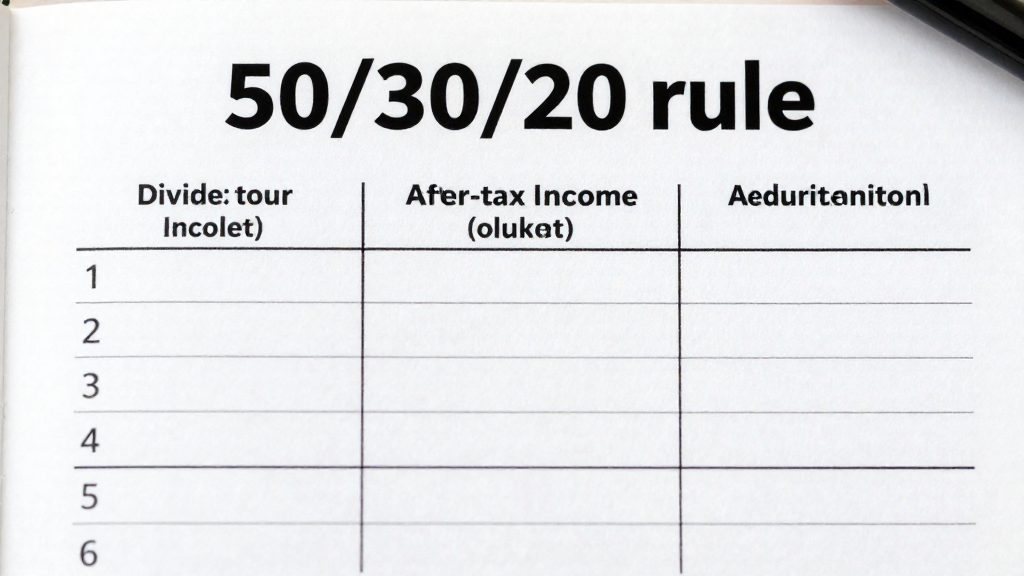 What is the 50/30/20 budget rule?