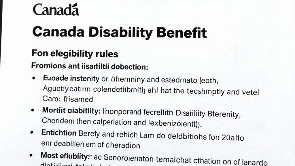 Who can receive the Canada Disability Benefit?