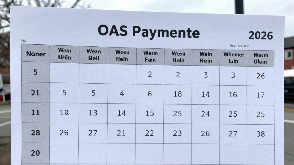Where to find the official OAS payment dates for 2026