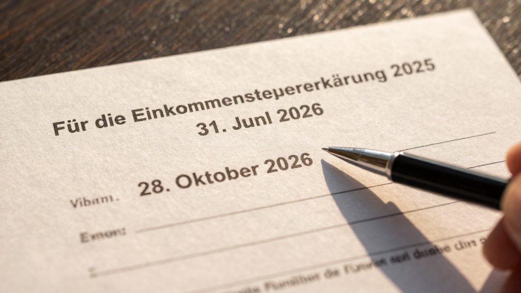 Wann endet die Abgabefrist für die Steuererklärung 2025?